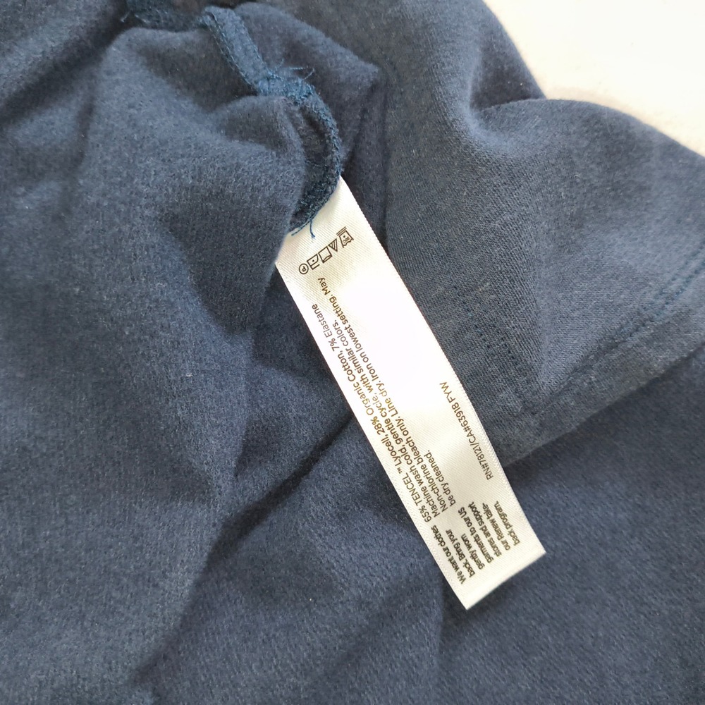 Eileen‎ Fisher Navy Long Sleeve Tee Womens XXS Organic Cotton Minimalist Top - Picture 7 of 8